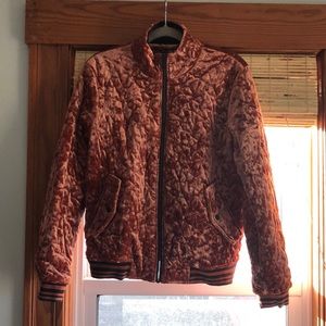 Velvet bomber jacket